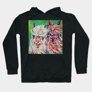 "Hello" - Alpaca/Llama painting Hoodie